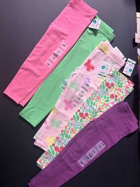 Girls' Colorful Leggings Bundle Of 5- Size 18M